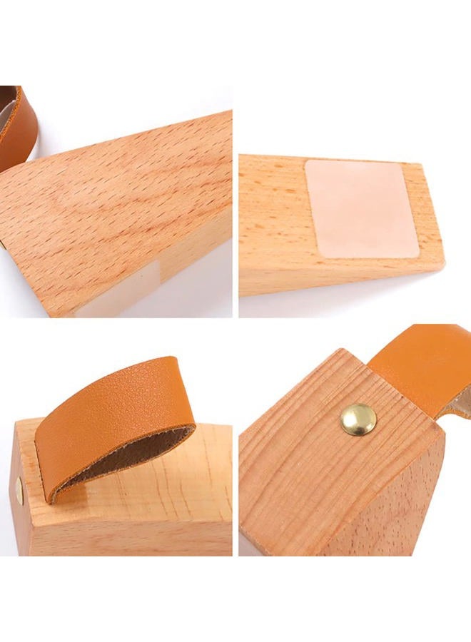 e-Times Wood Door Stopper, Solid Wooden Non-Slip Door Wedges, Sturdy and Durable Door Stop Wedge, Door Stopper Fit for Door Bottom Seam (0.2" - 1.3") 1 Pack - Image 5