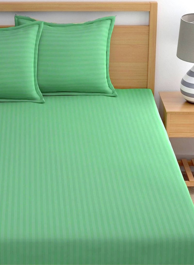 ماكسكون ملاءة سرير جاهزة +2 قطعة غطاء وسادة، مقاس كينج/كوين/مزدوج/مفرد، اللون أخضر، العمق 30 سم - Image 4