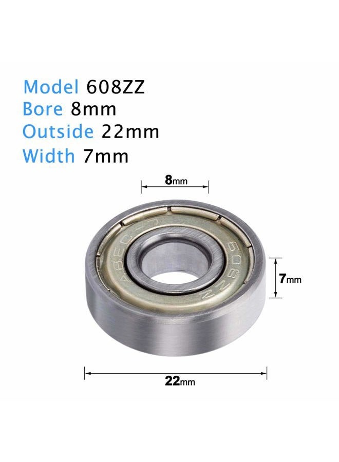 Donepart 608ZZ Bearings - Ball Bearings, Deep Groove, Chrome Steel, 8mmx22mmx7mm, 10 Pack - Image 3