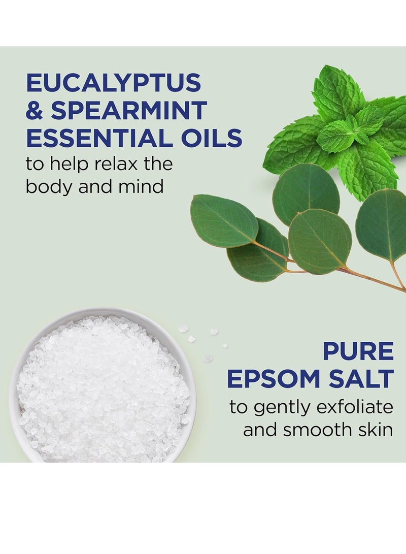 Dr Teal's Dr Teal's Pure Epsom Salt Body Scrub, Relax & Relief with Eucalyptus & Spearmint Essential Oils, 16 oz (Pack of 3)  - Image 2