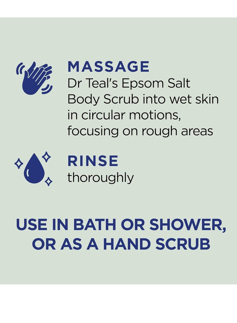 Dr Teal's Dr Teal's Pure Epsom Salt Body Scrub, Relax & Relief with Eucalyptus & Spearmint Essential Oils, 16 oz (Pack of 3)  - Image 3