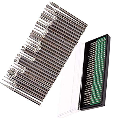 DIY Crafts 30 Pieces Rotary Tool Bits – Diamond Tipped Deburring and Engraving Set – For a Range of Surfaces in a Variety of Sizes (Shape No # 1, Diamond Burr) - Image 1