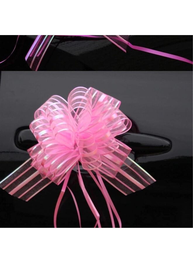 5 PCS Large pull bows, 6" Gift Bow for wrapping gift wedding ribbon bows or flower decorations, Christmas party birthday Valentine's Day gift wrapping(WHITE) - Image 4