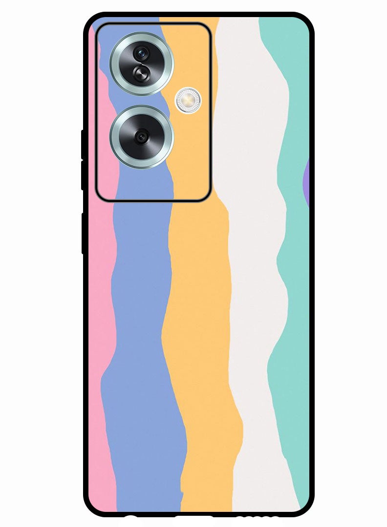 Theodor Protective Case Anti Scratch Shock Proof Bumper Cover For Oppo A79 5G Colourful stripes - Image 1