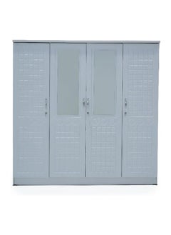 Empire Furniture Wooden Wardrobe, 4 Doors with 2 Mirrors, Lockable Drawer, White, 200x200x55 - pzsku/Z10CCD135AEC8E1AB8D5AZ/45/_/1738531878/867122fc-effa-474f-941f-0d415d736e30