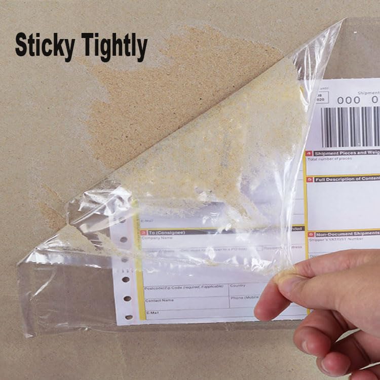 MBLABEL 200 Pcs-4.5x5.5In Shipping Envelopes, Packing List Mailing Envelopes Clear Adhesive Shipping label sleeves Shipping Supplies for Small Businesses - Image 5