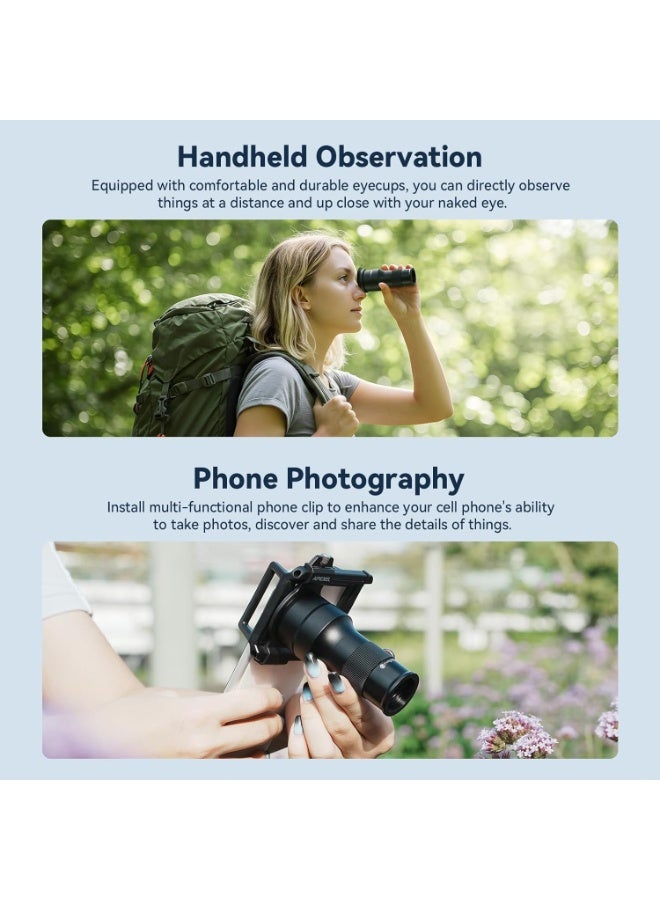 آبيكسل عدسة تليفوتوغرافي 6X وعدسة ماكرو 150 مم، طقم عدسات كاميرا هاتف 2 في 1 من الألومنيوم مع مشبك عالمي. ملحق عدسة الهاتف مناسب لأجهزة iPhone 17/16/15/14/13 وSamsung وهواتف Android ومعظم الهواتف الذكية. - Image 4