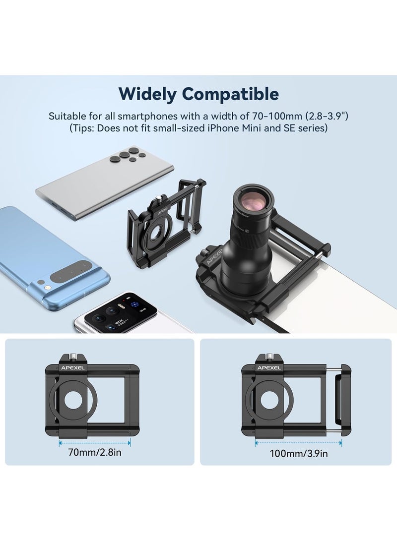 آبيكسل عدسة تليفوتوغرافي 6X وعدسة ماكرو 150 مم، طقم عدسات كاميرا هاتف 2 في 1 من الألومنيوم مع مشبك عالمي. ملحق عدسة الهاتف مناسب لأجهزة iPhone 17/16/15/14/13 وSamsung وهواتف Android ومعظم الهواتف الذكية. - Image 5