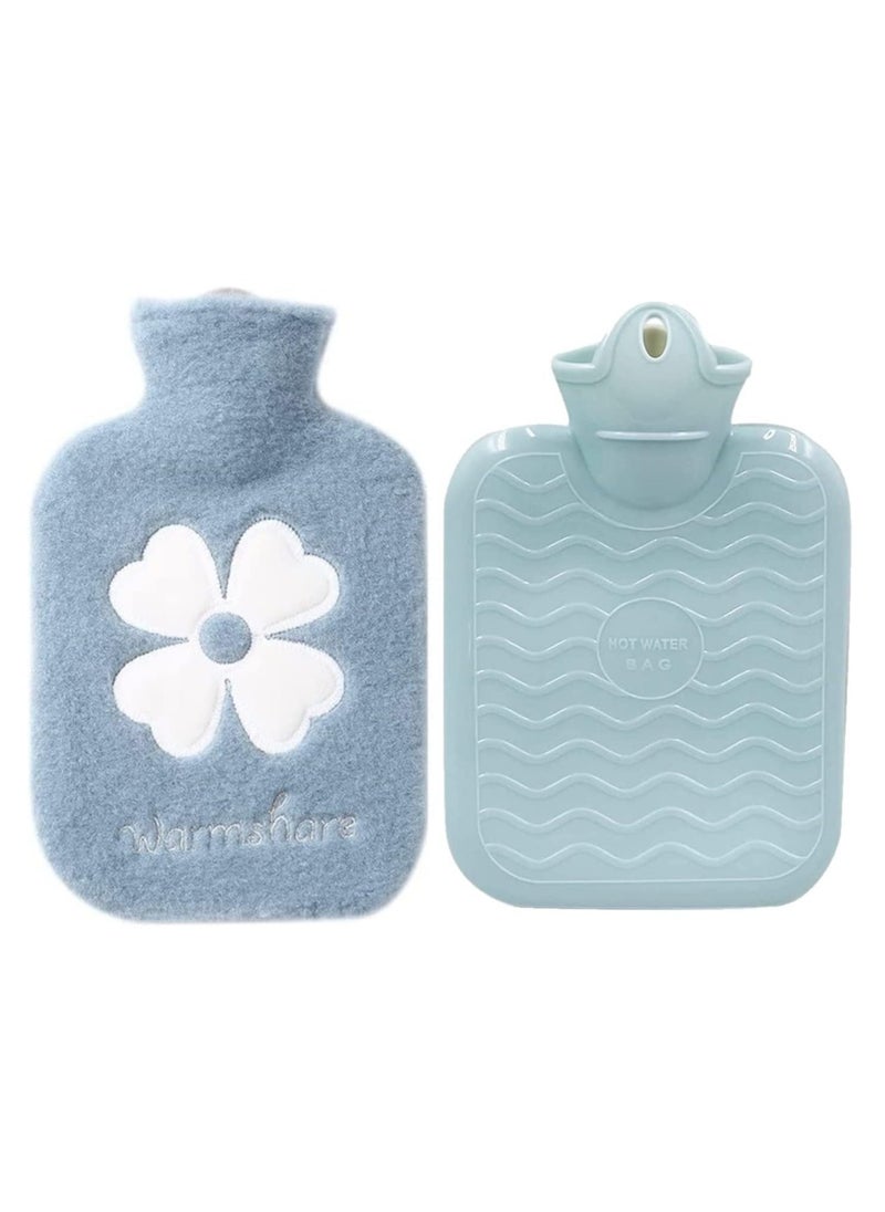 Arabest Hot Water Bottle with Soft Cover, 500ML Small Hot Water Bottle,Wearable hot Water Bottle, for Neck, Shoulder Pain and Hand Feet Warmer, Menstrual Cramps, Hot Compress and Cold Therapy  - Image 1