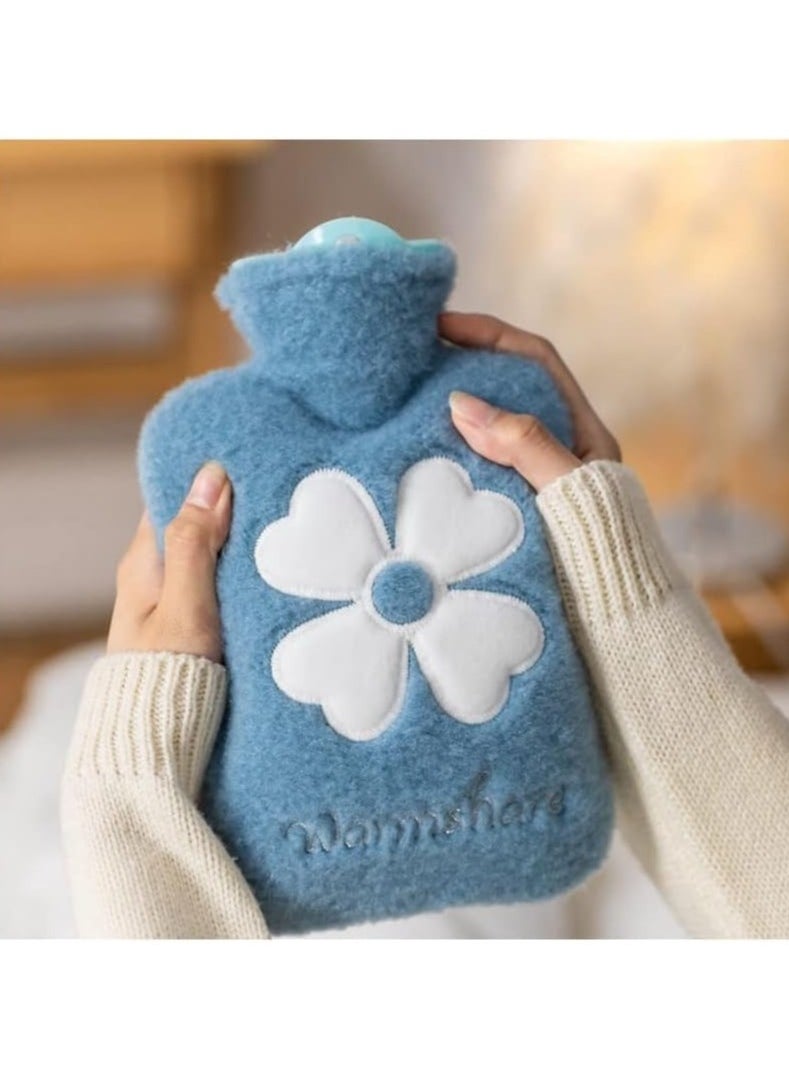 Arabest Hot Water Bottle with Soft Cover, 500ML Small Hot Water Bottle,Wearable hot Water Bottle, for Neck, Shoulder Pain and Hand Feet Warmer, Menstrual Cramps, Hot Compress and Cold Therapy  - Image 3