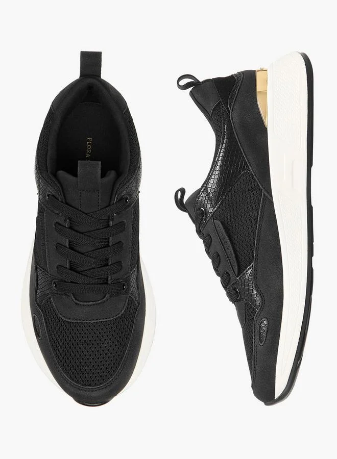 Flora Bella By Shoexpress Flora Bella Womens' Lace-Up Sneakers With Pull Tab