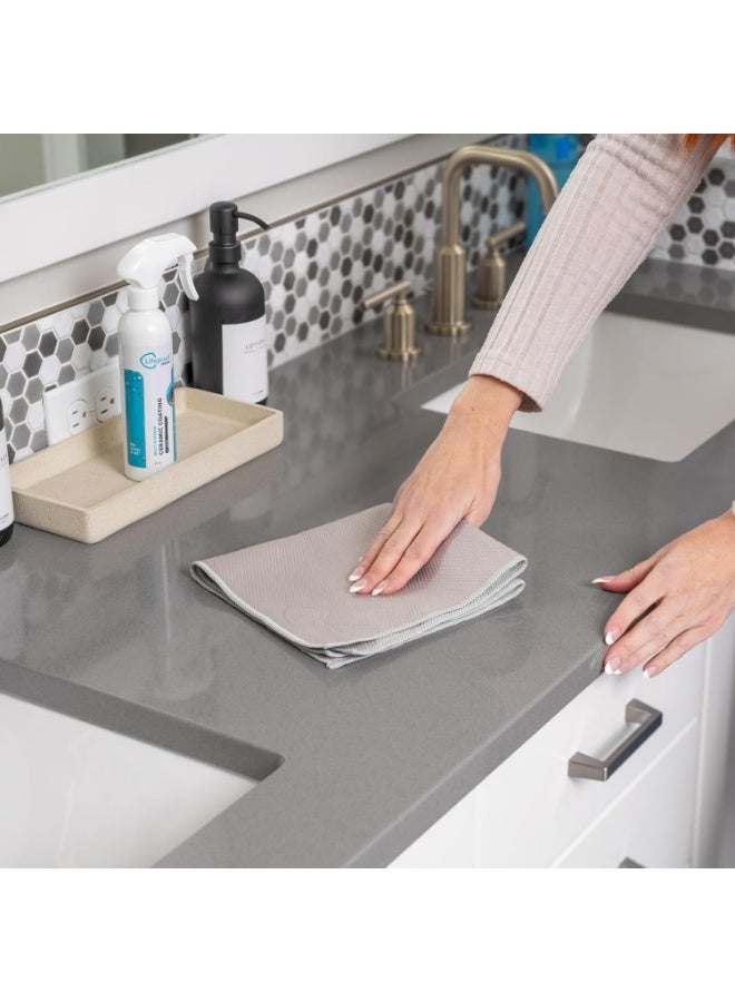 LifeProof Lifeproof Streakless Microfiber Eco Cleaning Cloth Set - Effortlessly Cleans Stainless, Glass & Stone with Only Water - 3 Pack Set - Image 2
