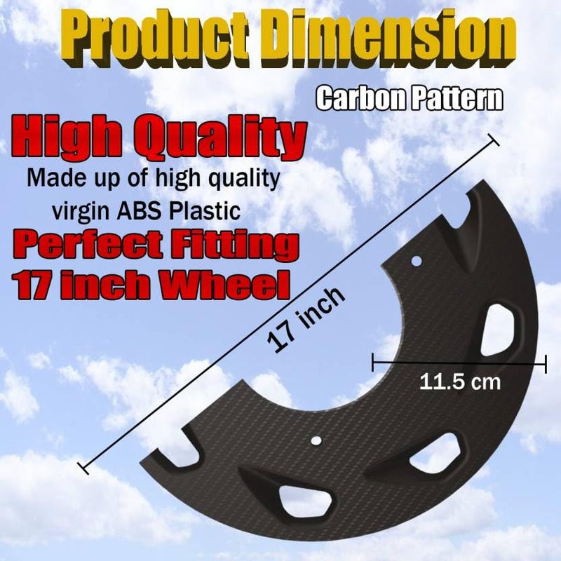 Asryd غطاء عجلة قرص برو بتصميم ريح نمط الكربون أمامي/خلفي 17 بوصة لمجموعة كيت فيرينغ لدراجات KTM Duke 125, 200, 390 وجميع الدراجات العالمية - Image 5