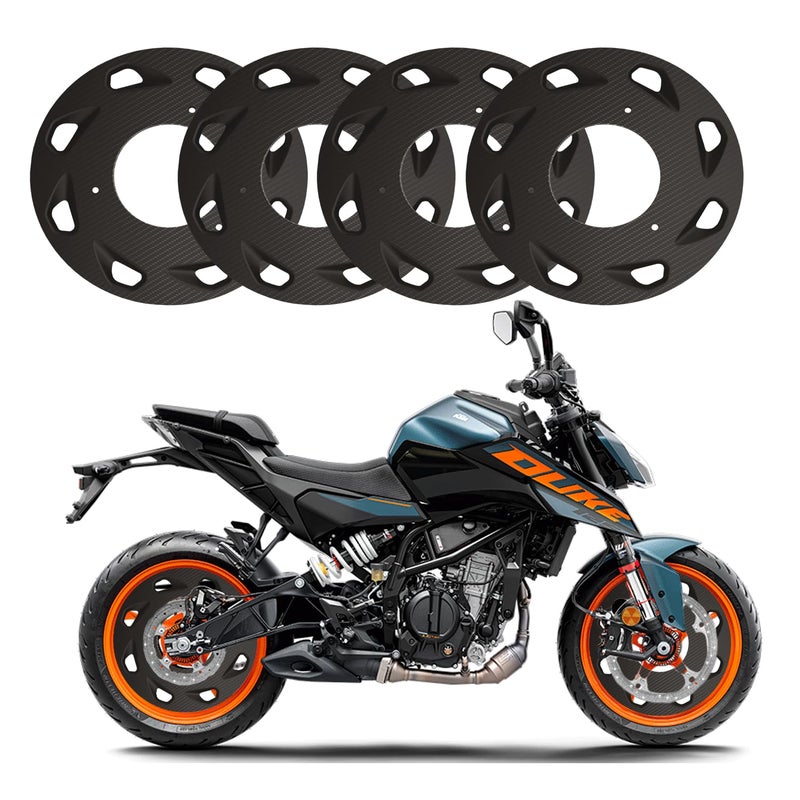 Asryd غطاء عجلة قرص برو بتصميم ريح نمط الكربون أمامي/خلفي 17 بوصة لمجموعة كيت فيرينغ لدراجات KTM Duke 125, 200, 390 وجميع الدراجات العالمية - Image 1