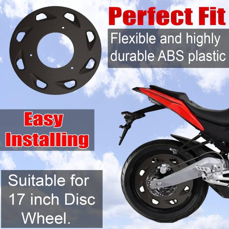 Asryd غطاء عجلة قرص برو بتصميم ريح نمط الكربون أمامي/خلفي 17 بوصة لمجموعة كيت فيرينغ لدراجات KTM Duke 125, 200, 390 وجميع الدراجات العالمية - Image 4