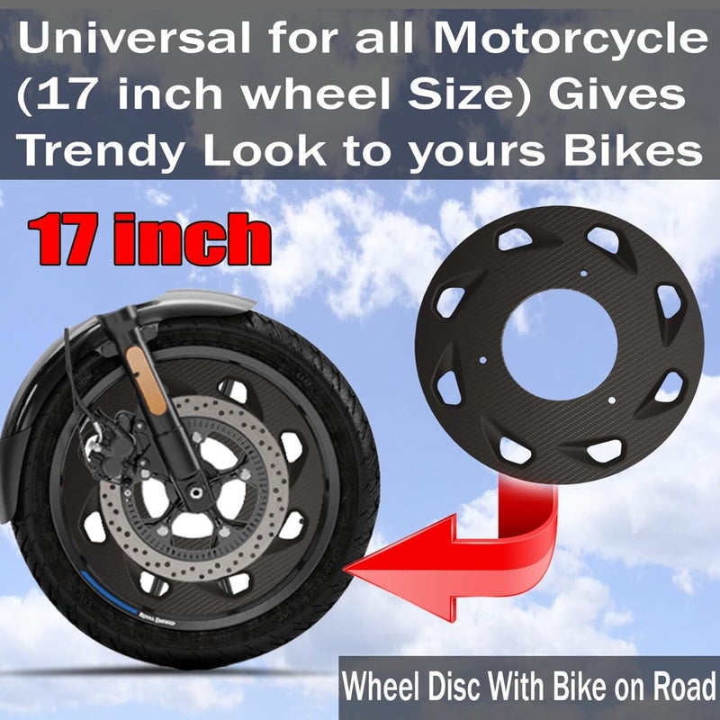 Asryd غطاء عجلة قرص برو بتصميم ريح نمط الكربون أمامي/خلفي 17 بوصة لمجموعة كيت فيرينغ لدراجات KTM Duke 125, 200, 390 وجميع الدراجات العالمية - Image 3