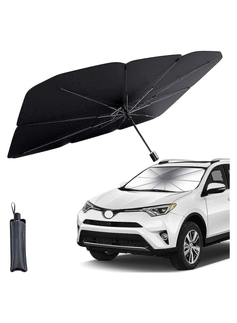 Car Windshield Sun Shade Umbrella Car Umbrella For Windshied Sun Protection Foldable Car Sunshades Reflect And Protect Vehicle From UV Sun And Heat - Image 1