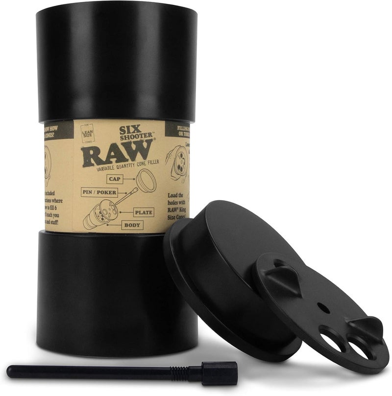 Raw Six Shooter for Lean Cones | Fast and Convenient Loader and Cone Filler | Fills up to 1,2,3, or 6 Cones at a Time - Image 1