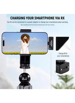 Neewer Neewer Wireless Lavalier Microphone Set for Type C 2 Clip On Mics with Charging Case for Video Recording Podcast Live Streaming  - Image 4