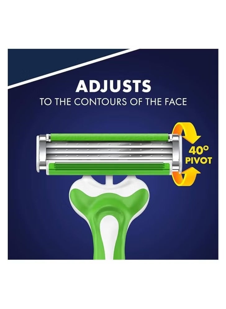 Gillette Blue 3 Sensitive Disposable Razors 6+2 Free Razors - Image 2
