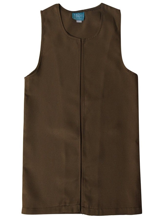 Making Believe Boys Long Colonial Costume Vest (Medium 8-10, Olive/Khaki) - Image 2