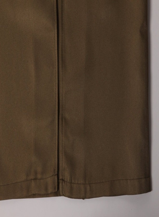 Making Believe Boys Long Colonial Costume Vest (Medium 8-10, Olive/Khaki) - Image 4