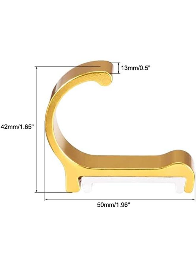 Golden Aluminum Alloy Single Wall Mounted Hook Towel Hanger with Screws - Image 2