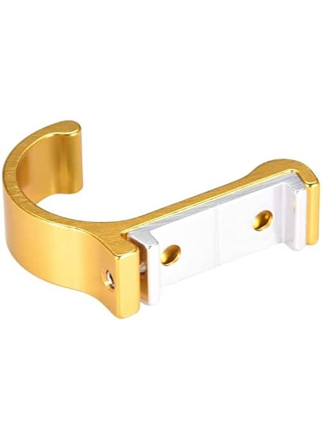 Golden Aluminum Alloy Single Wall Mounted Hook Towel Hanger with Screws - Image 3