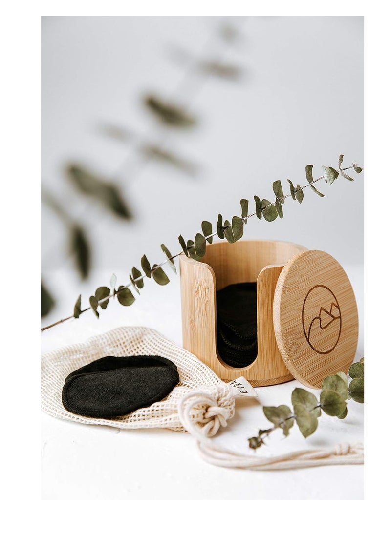 Eira Vancouver - Eira's Reusable Makeup Remover Pads | With Washable Laundry Bag | Zero Waste Facial Round | Soft Reusable Face Pad | Large Bamboo Cotton Rounds for Toner | Bamboo Holder For Storage of Cleansing Wipes - Image 1