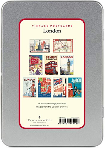 CAVANILLI & CO. Cavallini - Carte Postale - London - Tin of 18 Postcards - 9 Designs/2 Per Design - Image 2