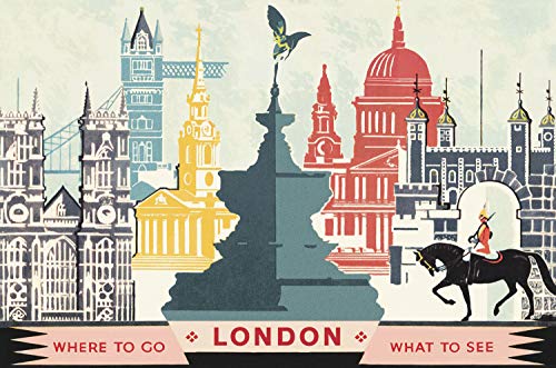 CAVANILLI & CO. Cavallini - Carte Postale - London - Tin of 18 Postcards - 9 Designs/2 Per Design - Image 3