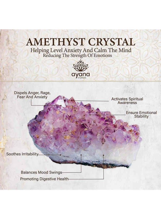 Ayana Wellness Ayana Crystals Raw Amethyst Earrings - Genuine February Birthstone Jewelry, Natural Raw Amethyst Stones For Emotional Balance, Spiritual Uplift, Handmade Purple Earrings For Women, Healing Crystal - Image 2