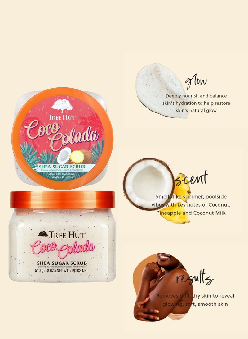 Tree Hut سكر مقشر شيا كوكو كولادا 510غ/18أونصة - Image 4