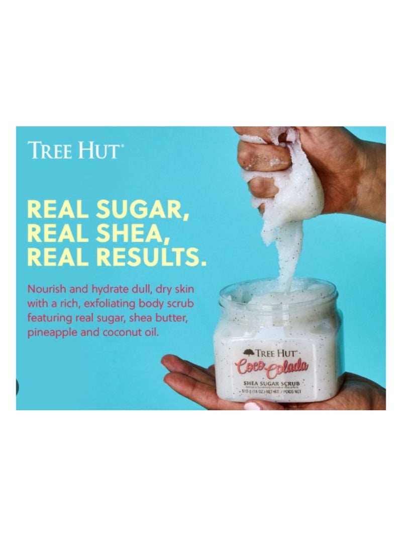 Tree Hut سكر مقشر شيا كوكو كولادا 510غ/18أونصة - Image 3