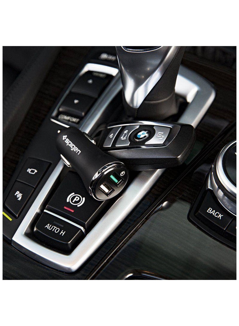 Spigen Charger Spigen F27qc Qc3.0 2-port Car Charger Black - Image 5