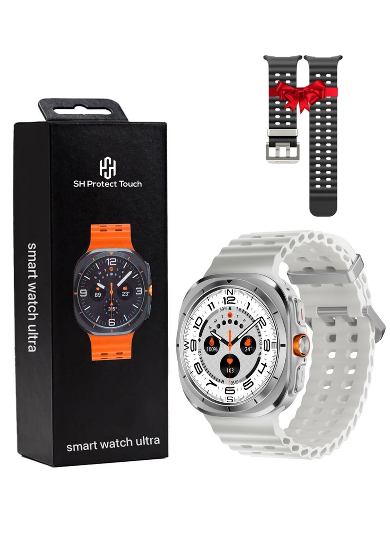 SH PROTECT TOUCH Galaxy Watch 7 Ultra 47mm IP68 Waterproof Bluetooth Call Compass Smartwatch Smart Watch 7 Ultra 1.43" Super Amoled  Screen GPS Tracking Smart Watch  for Men Outdoor Sports  - Image 1