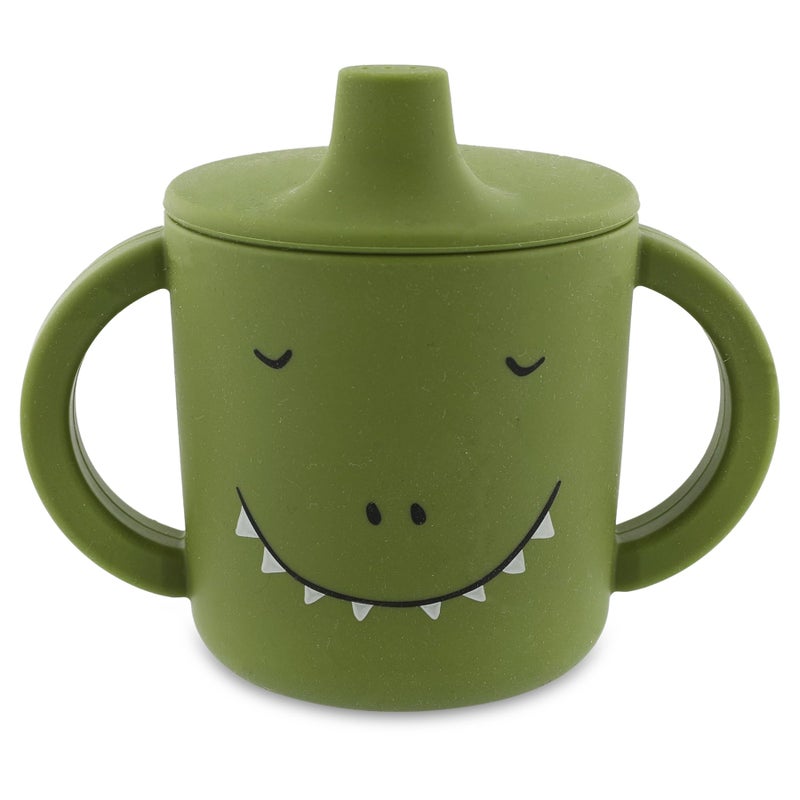 Cheeky Chompers Trixie - Mr Dino Sippy Cup - 4m+ - 100% Food Grade Silicone - Green - Image 1