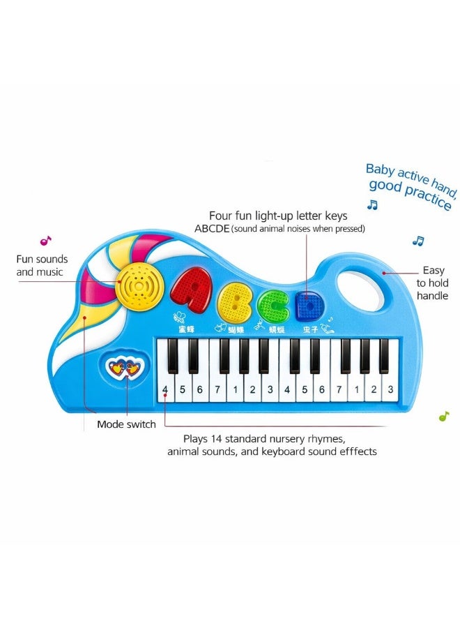 لعبة بيانو موسيقية مرحة للأطفال مكونة من 24 مفتاحًا - Image 1