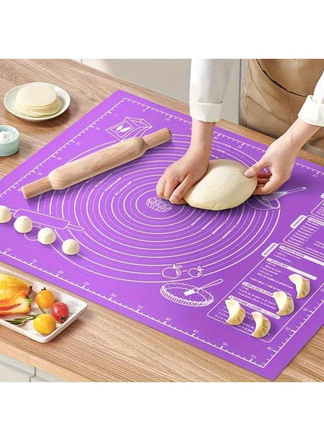 Purple EVA Non Stick Baking Mat With Measurement Markings 11 81x15 75 Inch - Image 1