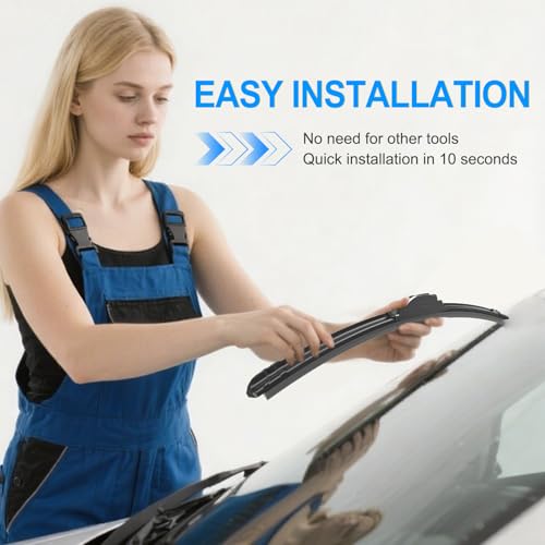 CJPPPZIW® Windshield Wipers-26 Inch+17 Inch Replacement for 2002 2003 2004 2005 2006 2019 2020 2021 2022 2023 Nissan Altima Wiper Blades for My Car,Quality Front Windshield Wiper Blades(Set of 2) - Image 4