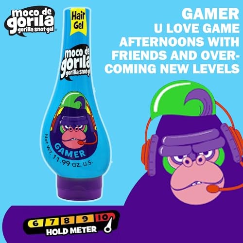 Moco de Gorila Gamer, Hair Styling Gel, Long-Lasting Hold, Reactivatable with Water, 3-Pack of 11.92 Oz Each, 3 Squeezable Bottles. - Image 2