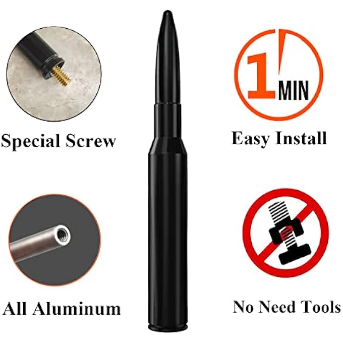 rayihni بديل هوائي من الألمنيوم على شكل رصاصة 50 كال لسيارة فورد برونكو (2021-2023) - Image 2