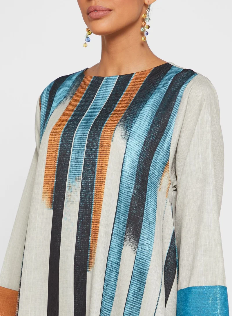 Thouq Printed Jalabiya