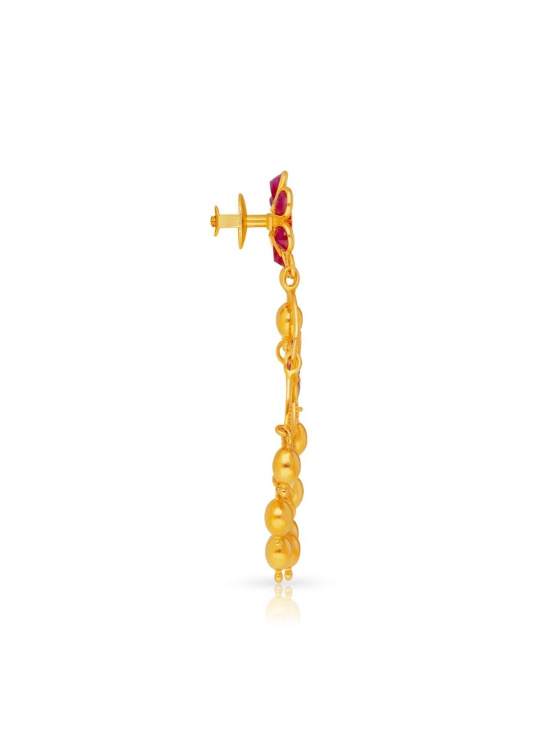 Malabar Gold and Diamonds 22 Carat 916 Purity Precia Gemstone Earrings PRGGEN042ER1Y  - Image 2