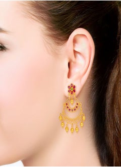 Malabar Gold and Diamonds 22 Carat 916 Purity Precia Gemstone Earrings PRGGEN042ER1Y  - Image 3