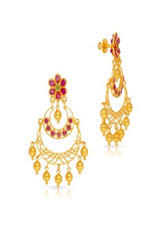 Malabar Gold and Diamonds 22 Carat 916 Purity Precia Gemstone Earrings PRGGEN042ER1Y  - Image 1