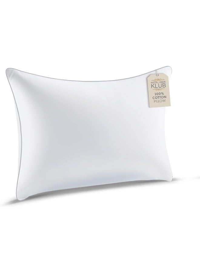 Hotel Linen Klub Hotel Linen Klub 180 TC Cotton Pillow with Single Piping  - Image 1