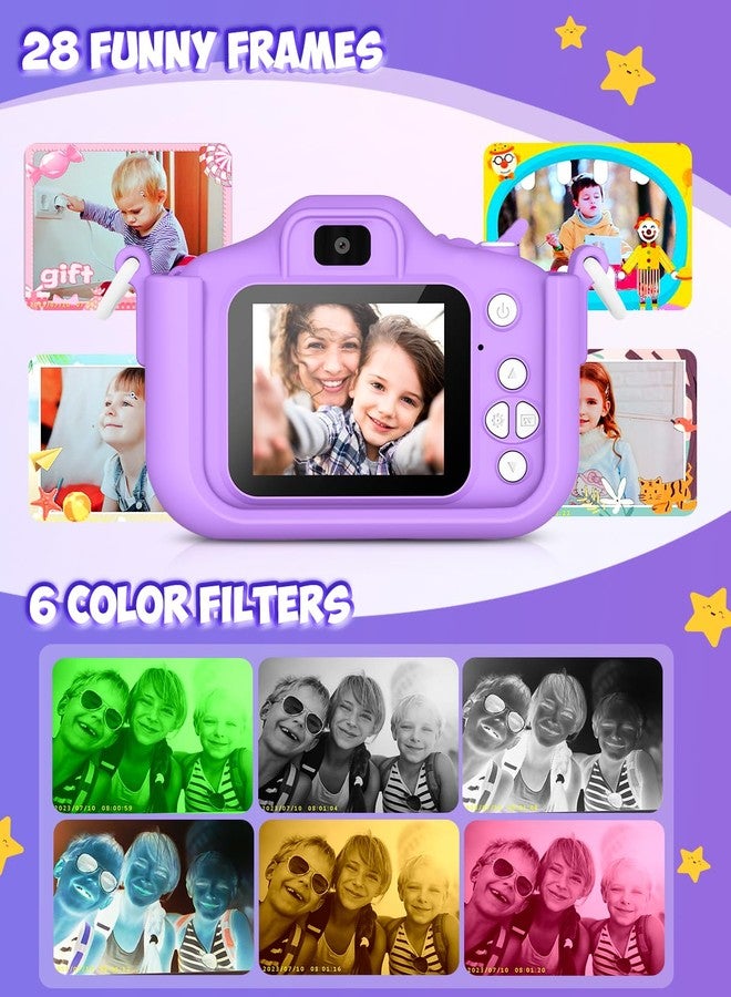 Desuccus Kids Camera Toys for 3-12 Year Old Girls Unicorn Camera for Kids,Chritmas Birthday Festival Gifts for Girls，Digital Video Camera for Toddler 32G SD Card - Image 5