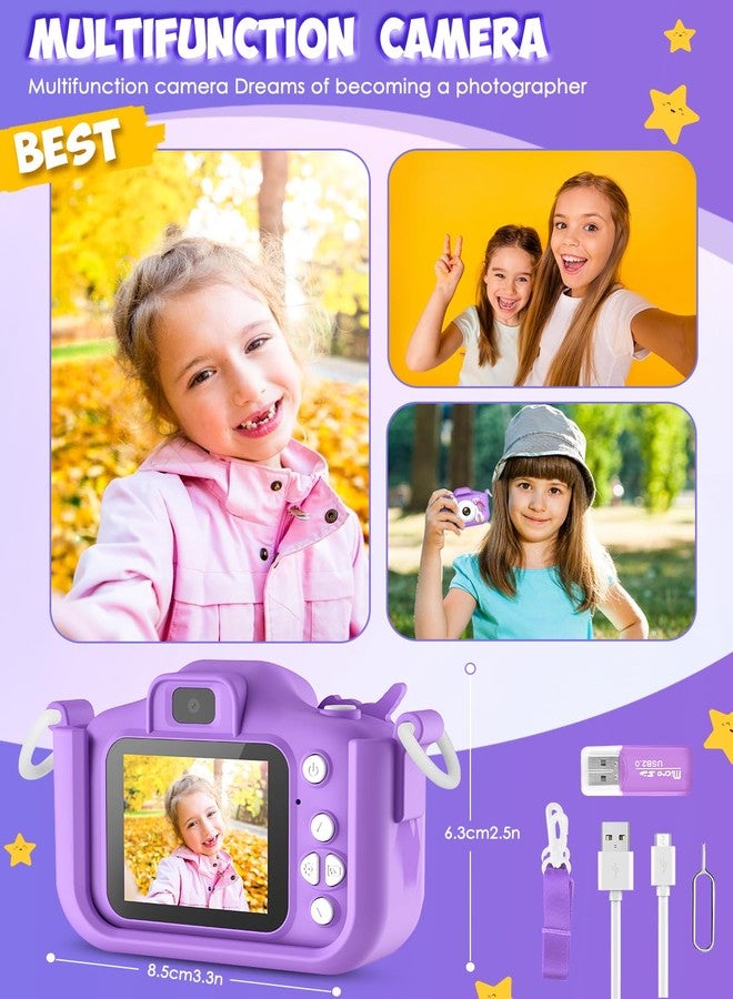Desuccus Kids Camera Toys for 3-12 Year Old Girls Unicorn Camera for Kids,Chritmas Birthday Festival Gifts for Girls，Digital Video Camera for Toddler 32G SD Card - Image 2