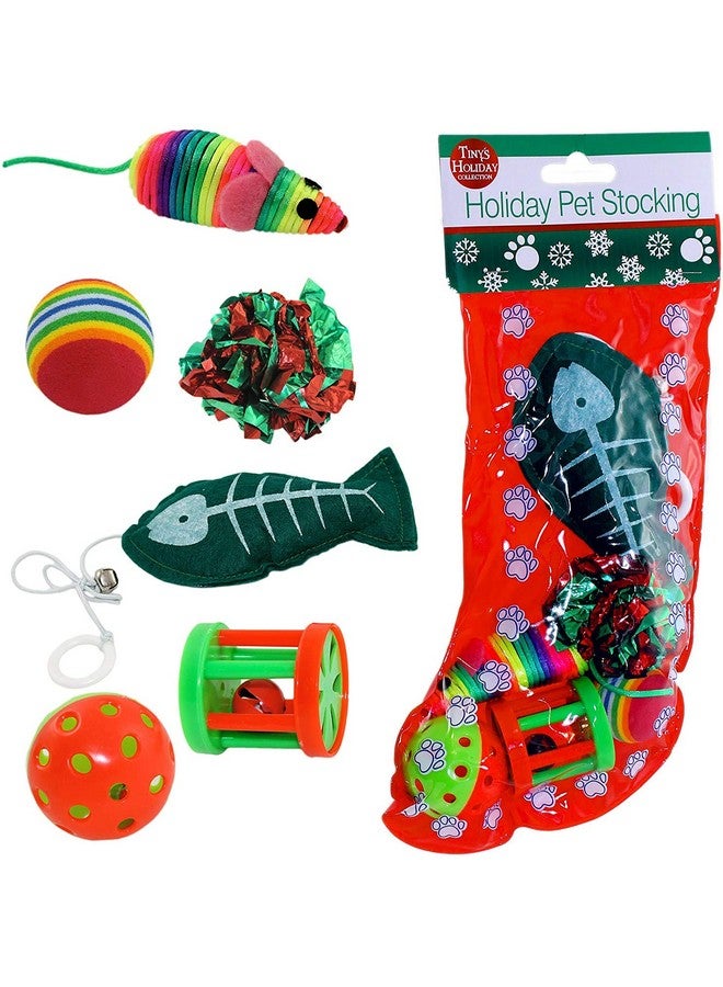 Kole Christmas Cat Stocking, 6 Assorted Toys, Medium Breeds - Image 1